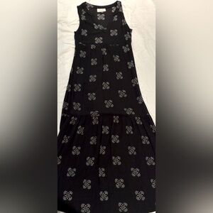 Black tiered maxi dress